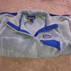 Grey and Blue Patagonia Pullover
